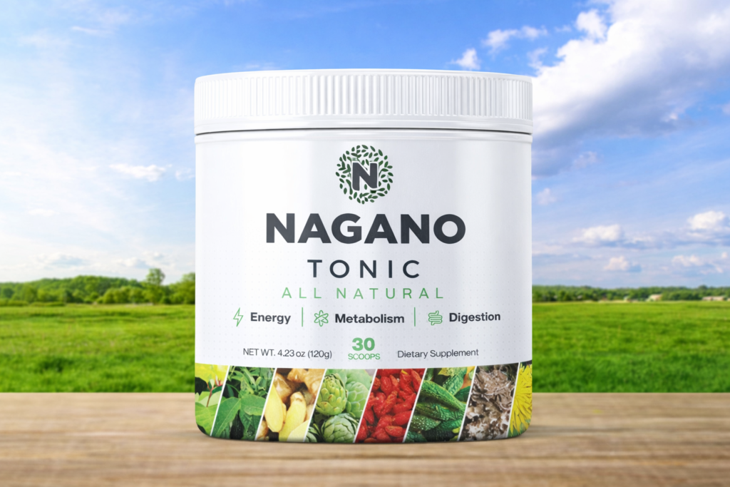 Nagano Tonic supplement container shown in a natural outdoor setting, used in content explaining Why Nagano Tonic Doesn’t Work for Everyone.